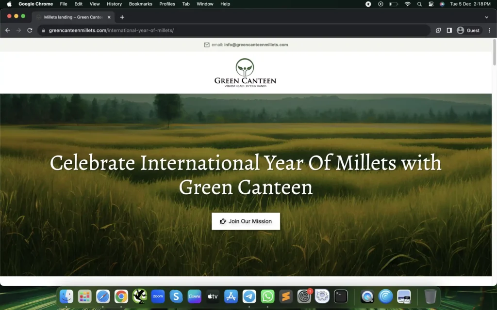 Millets Business Website