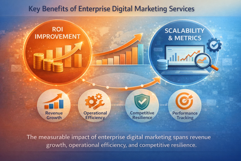 Key benefits of enterprise digital marketing services — ROI improvement and scalability metrics