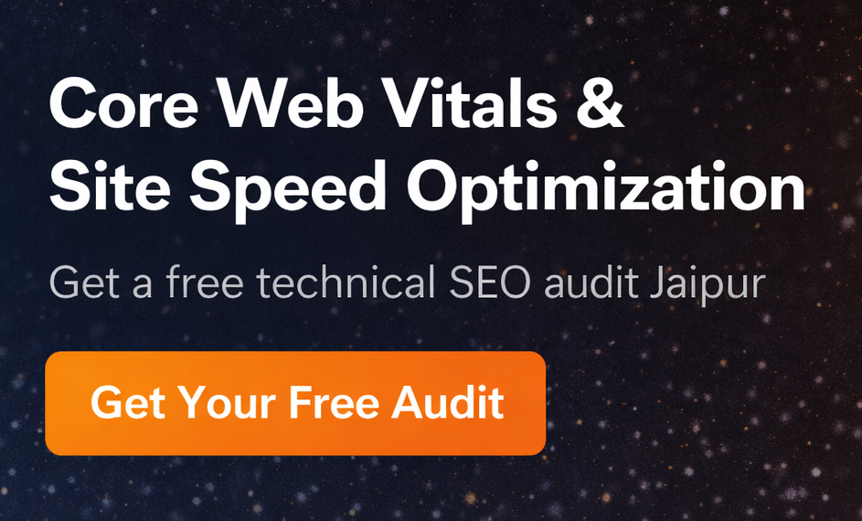 Adclickr Core Web Vitals and site speed optimization service — free technical SEO audit Jaipur
