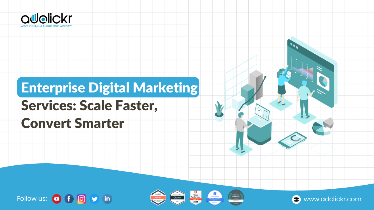 Enterprise digital marketing services — strategic overview dashboard