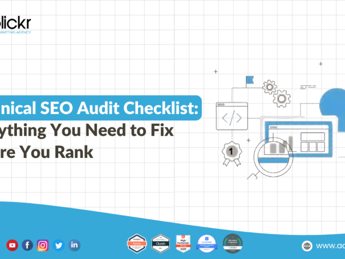 Technical SEO audit checklist guide covering crawl errors, Core Web Vitals and SEO automation — adclickr