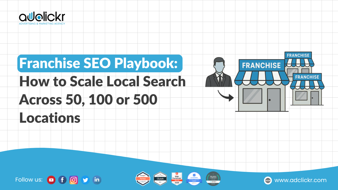 Franchise SEO playbook showing multi-location SEO strategy across 500 locations