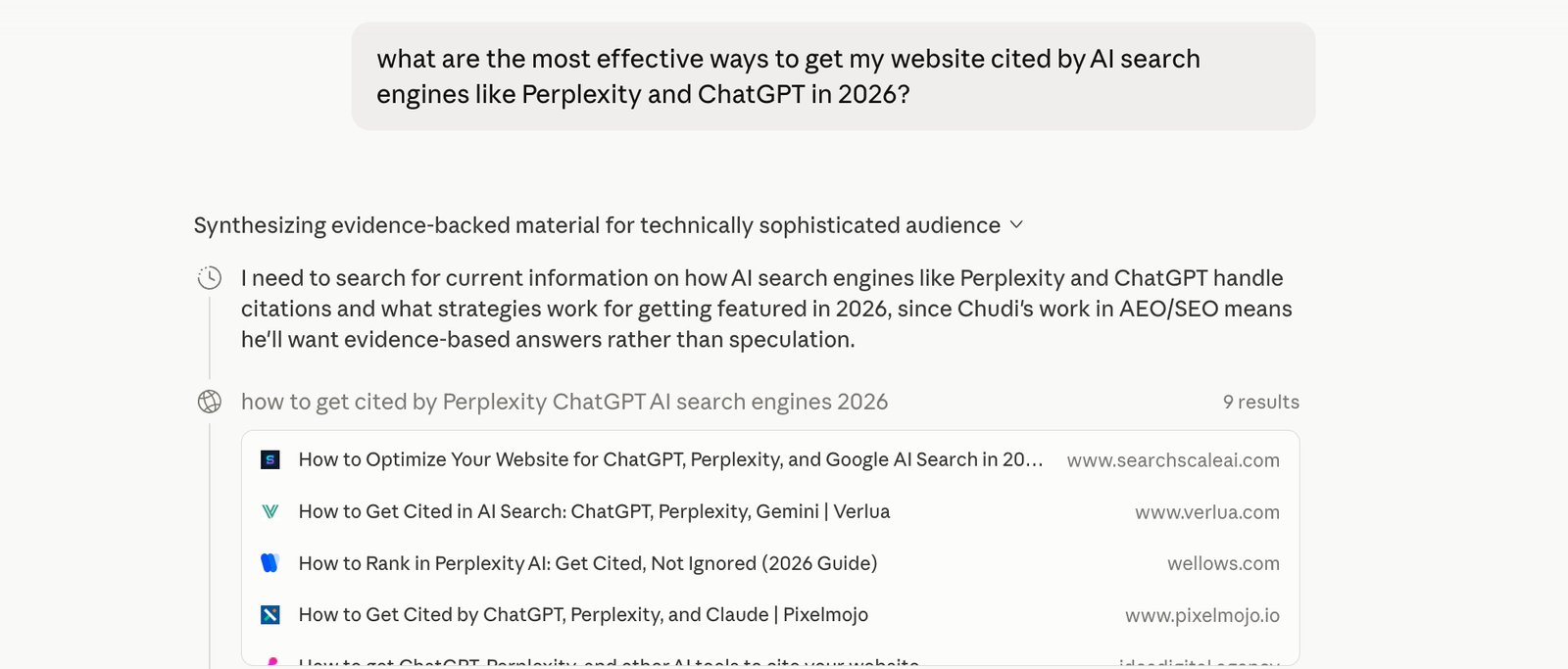 Claude AI Interface Screenshot