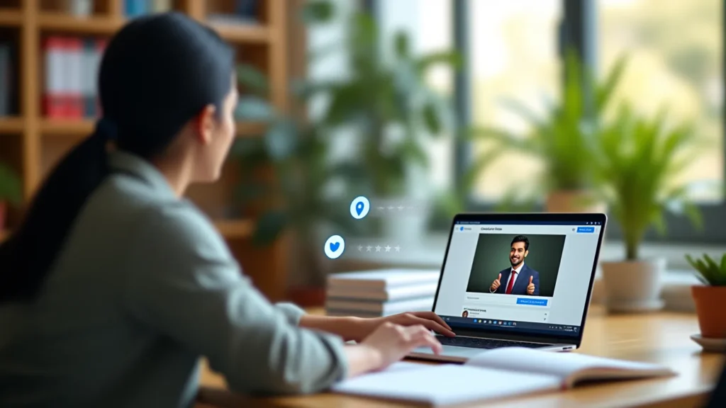 Students researching coaching institutes online with search results and demo lectures